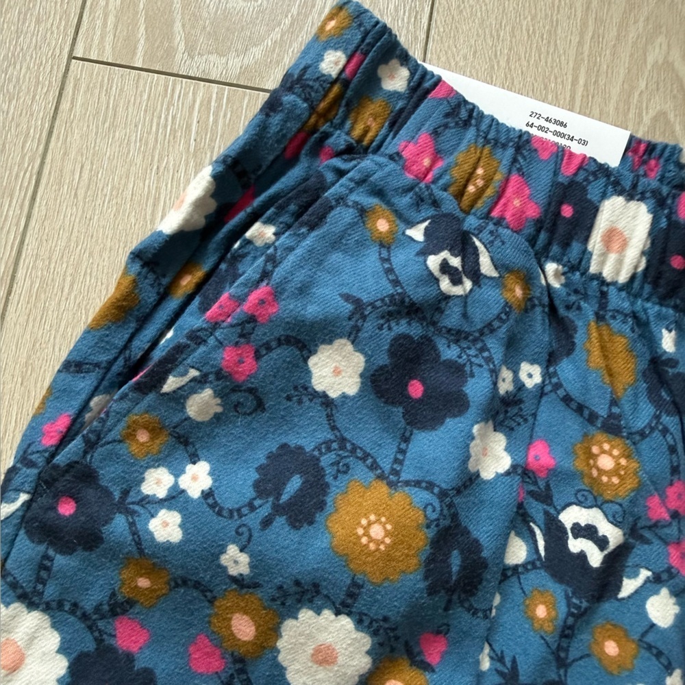 NWT Uniqlo x Princesse Tam Tam Flannel Floral Pants in Light Blue Women’s XS - Picture 6 of 11